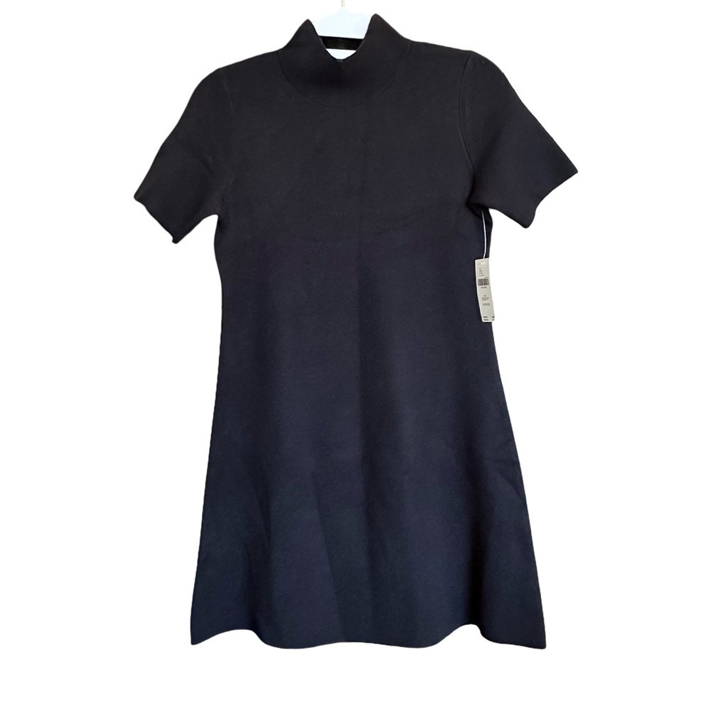 Anthropologie NWT Mini Sweater Dress Black Size Petite XXS